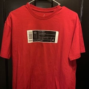 Red Jordans Graphic Shirt Mens L
